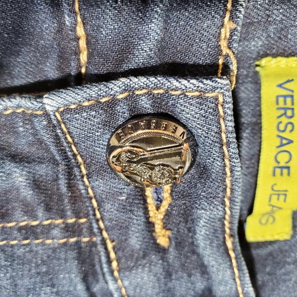 19) VERSACE Jeans Slim Fit men's dark deep indigo *Rare* - Picture 6 of 15